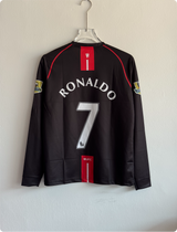 MANCHESTER UNITED 2007-08 AWAY KIT RONALDO FULLSLEEVE EMBROIDERY