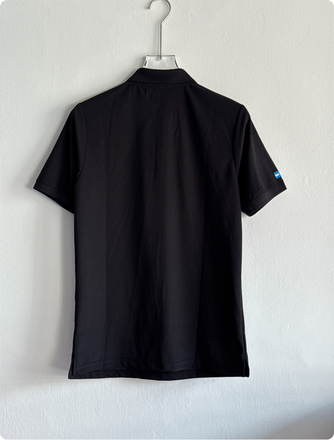TSHIRT PORTUGAL BLACK POLO EMBROIDERY PREMIUM