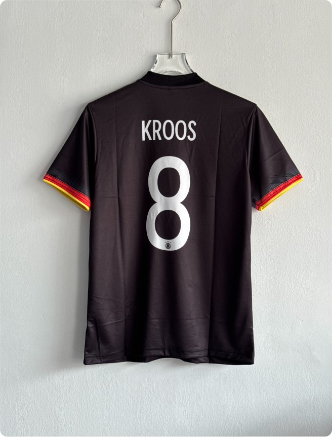 GERMANY 20-21 AWAY KIT KROOS KNITTED POLO EMBROIDERY PREMIUM