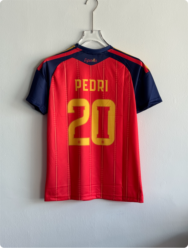 SPAIN 2026 HOME KIT PEDRI EMBROIDERY PREMIUM