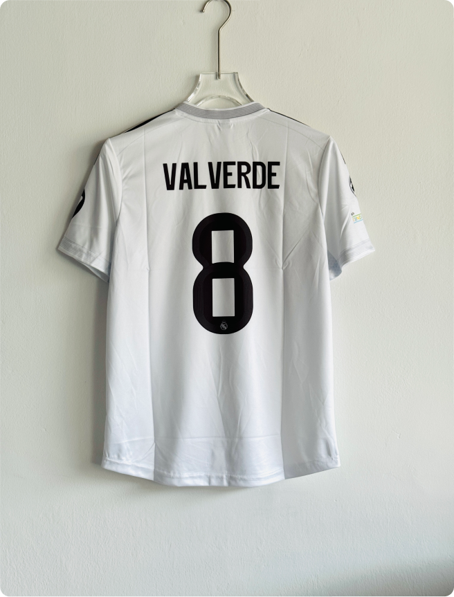 REAL MADRID 25-26 HOME KIT VALVERDE EMBROIDERY PREMIUM