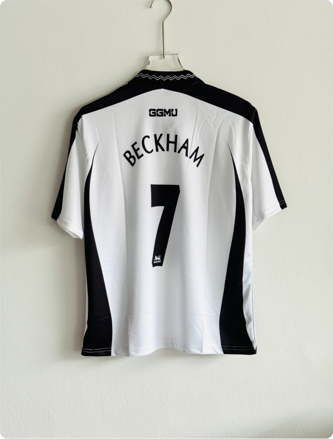 MANCHESTER UNITED BECKHAM SPECIAL EDITION WHITE KIT FIVESLEEVE POLO