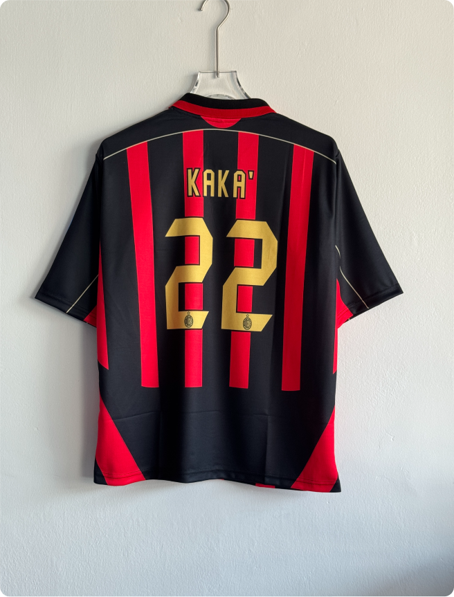 ACMILAN 2006-07 HOME KIT KAKA FIVESLEEVE POLO EMBROIDERY
