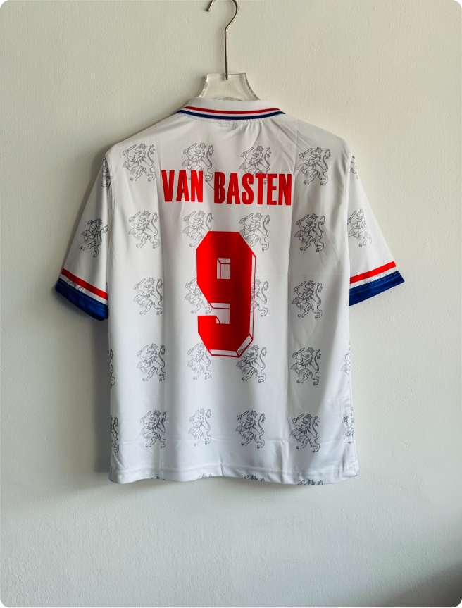 NETHERLAND 1992 AWAY KIT VAN BASTEN FIVESLEEVE POLO