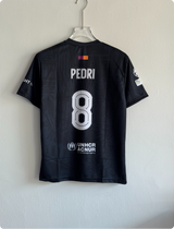 BARCELONA 2024 BLACK AWAY KIT PEDRI POLO EMBROIDERY