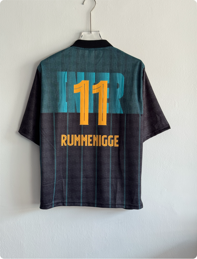 INTERMILAN 1991 KIT RUMMENIGGE FIVESLEEVE POLO EMBROIDERY