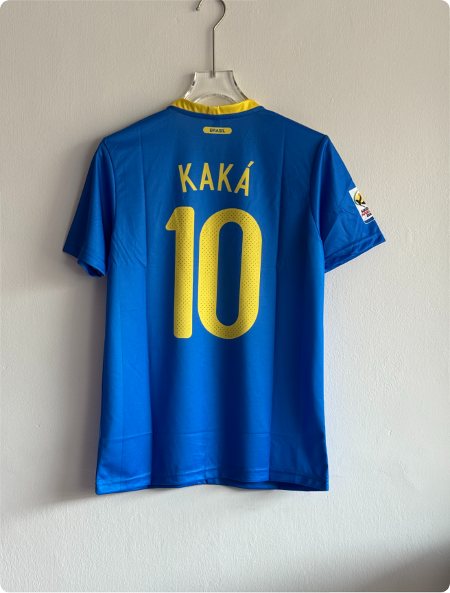 BRAZIL 2010-11 AWAY KIT KAKA EMBROIDERY PREMIUM