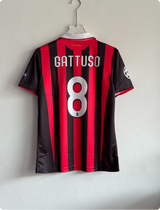 ACMILAN 2009-10 HOME KIT GATTUSO POLO EMBROIDERY PREMIUM
