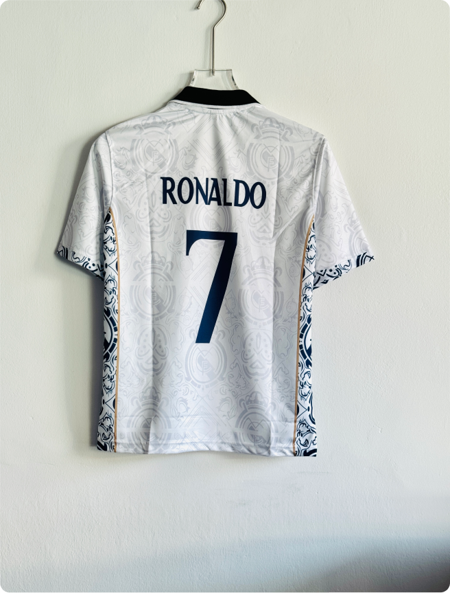 REAL MADRID DRAGON WHITE SPECIAL EDITION KIT RONALDO FIVESLEEVE POLO