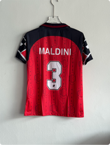 ACMILAN 1997-98 HOME KIT MALDINI POLO EMBROIDERY