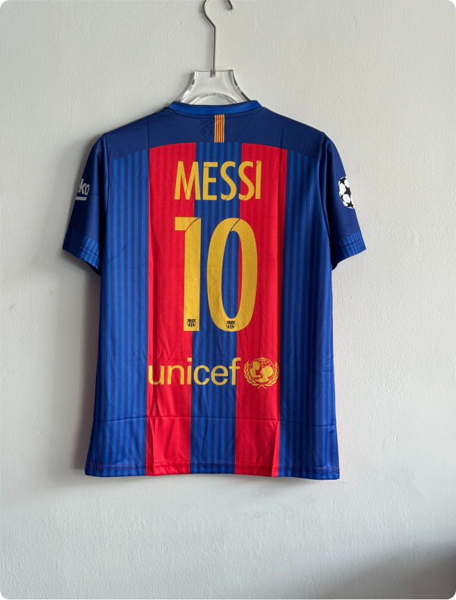 BARCELONA 2016-17 HOME KIT MESSI EMBROIDERY