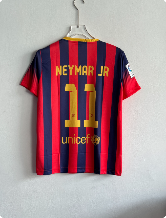 BARCELONA 2013-14 HOME KIT NEYMER EMBROIDERY