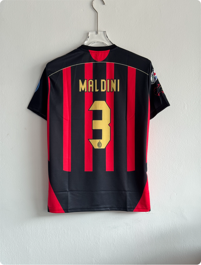 ACMILAN 2006-07 HOME KIT MALDINI EMBROIDERY