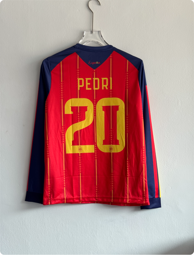 SPAIN 2026 HOME KIT PEDRI FULLSLEEVE EMBROIDERY
