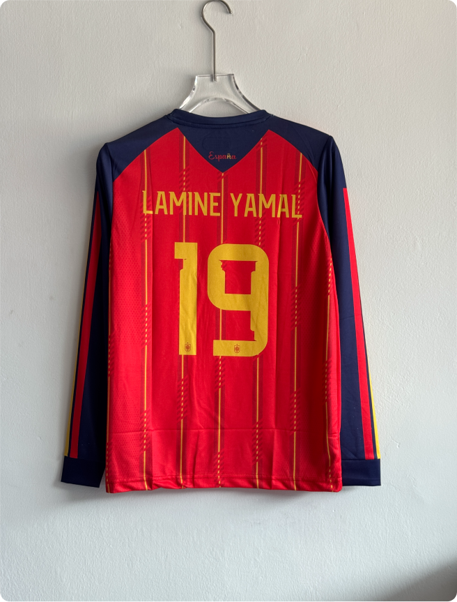 SPAIN 2026 HOME KIT LAMINE YAMAL FULLSLEEVE EMBROIDERY
