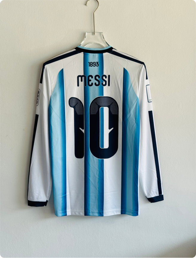 ARGENTINA 2026 HOME KIT MESSI FULLSLEEVE EMBROIDERY PREMIUM