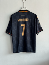 PORTUGAL 25-26 BLACK KIT RONALDO FIVESLEEVE POLO EMBROIDERY