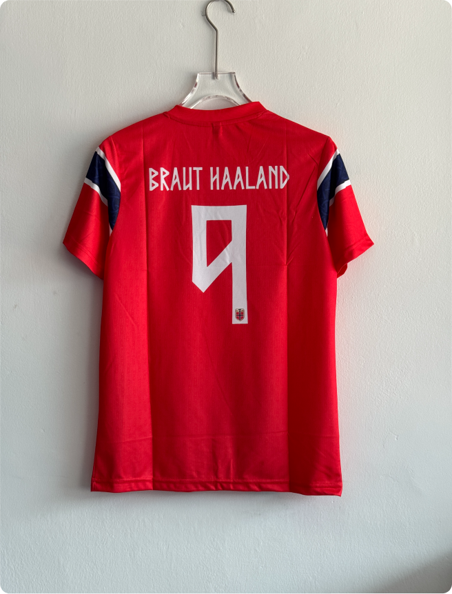 NORWAY 2026 HOME KIT HAALAND EMBROIDERY PREMIUM