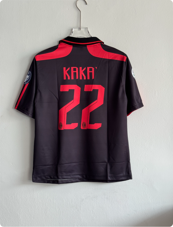 ACMILAN 2007-08 THIRD KIT KAKA FIVESLEEVE POLO