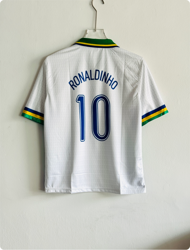 BRAZIL 1994 RETRO KIT RONALDINHO FIVESLEEVE POLO