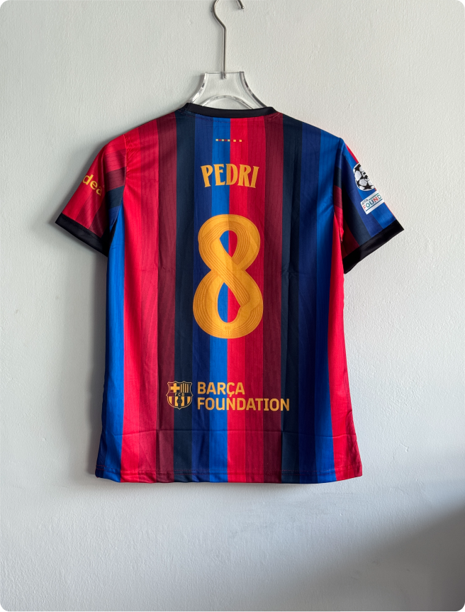 BARCELONA 26-27 HOME KIT PEDRI EMBROIDERY