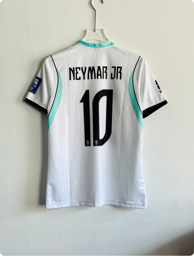 BRAZIL 2026 WHITE KIT NEYMER EMBROIDERY PREMIUM