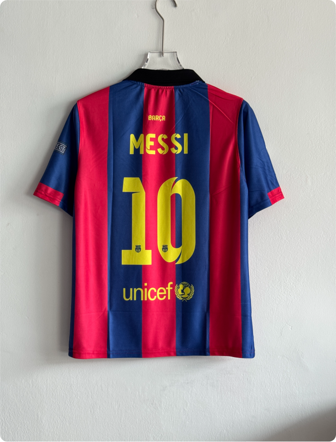 BARCELONA 2014-15 HOME KIT MESSI FIVESLEEVE POLO