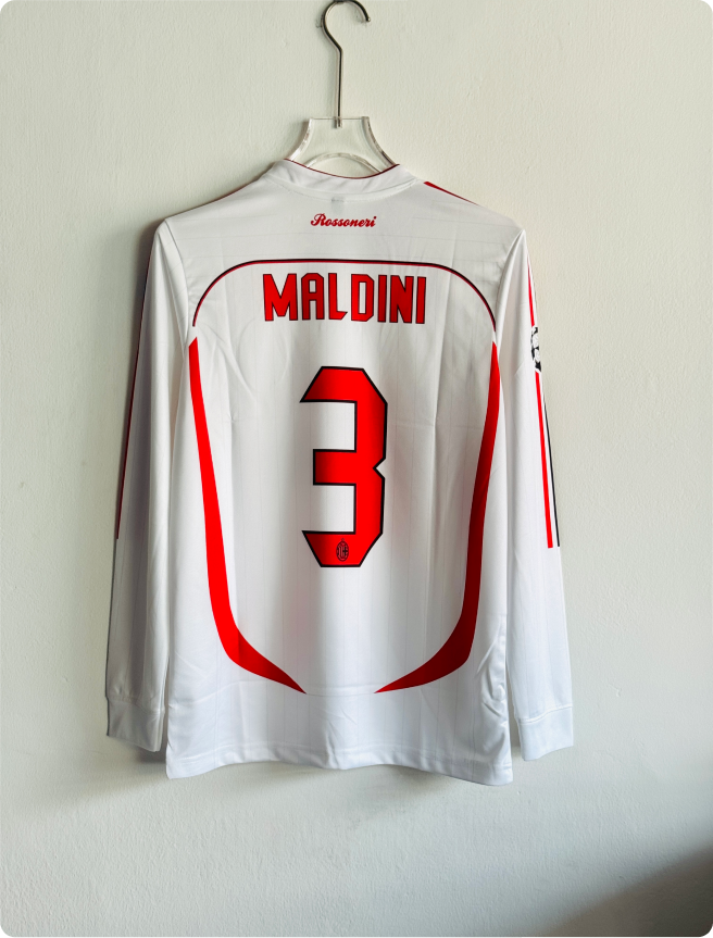 ACMILAN 2006-07 AWAY KIT MALDINI FULLSLEEVE EMBROIDERY PREMIUM