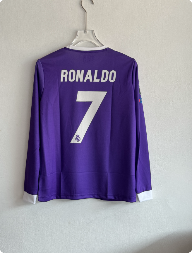 REAL MADRID 2016-17 AWAY KIT RONALDO FULLSLEEVE EMBROIDERY
