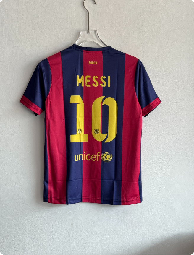 BARCELONA 2014-15 HOME KIT MESSI EMBROIDERY