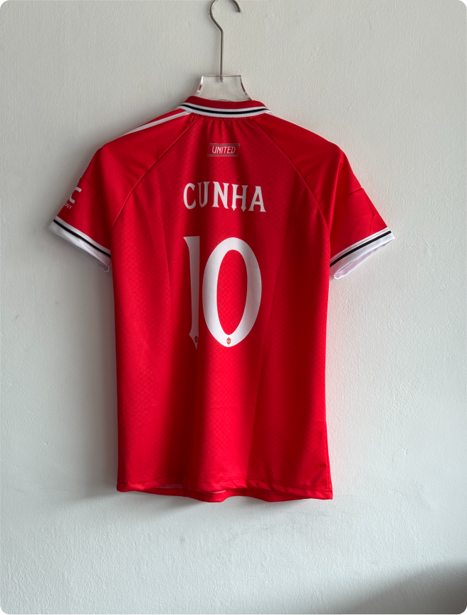MANCHESTER UNITED 26-27 HOME KIT CUNHA POLO EMBROIDERY