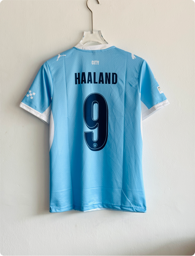 MANCHESTER CITY 26-27 HOME KIT HAALAND EMBROIDERY PREMIUM