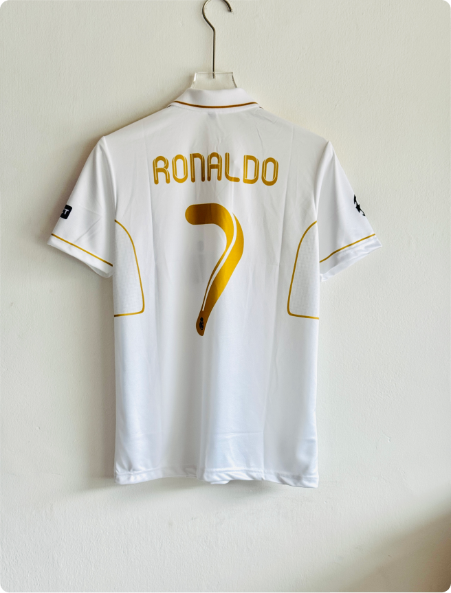 REAL MADRID 2011-12 HOME KIT RONALDO POLO EMBROIDERY PREMIUM