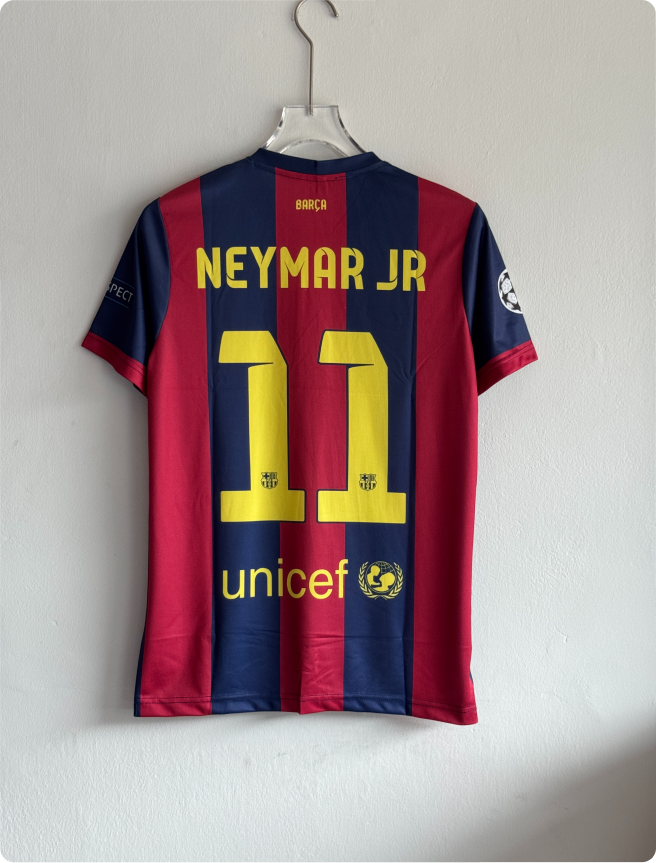 BARCELONA 2014-15 HOME KIT NEYMER EMBROIDERY PREMIUM