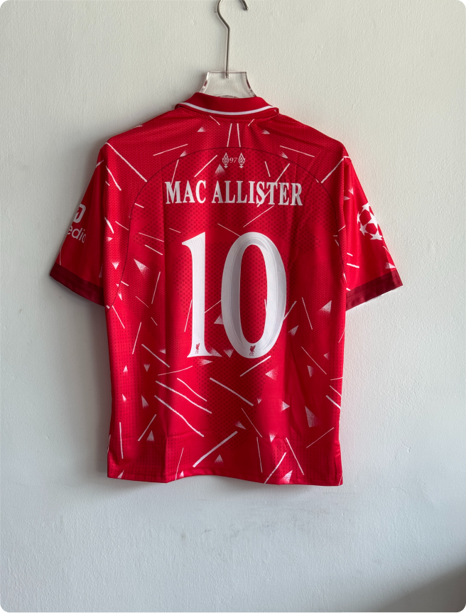 LIVERPOOL 26-27 HOME KIT MAC ALLISTER FIVESLEEVE POLO