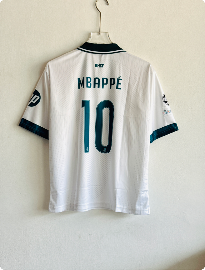 REAL MADRID 26-27 HOME KIT MBAPPE FIVESLEEVE POLO