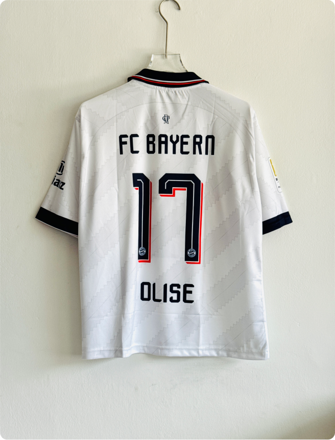 BAYERN MUNICH 26-27 AWAY KIT OLISE FIVESLEEVE POLO