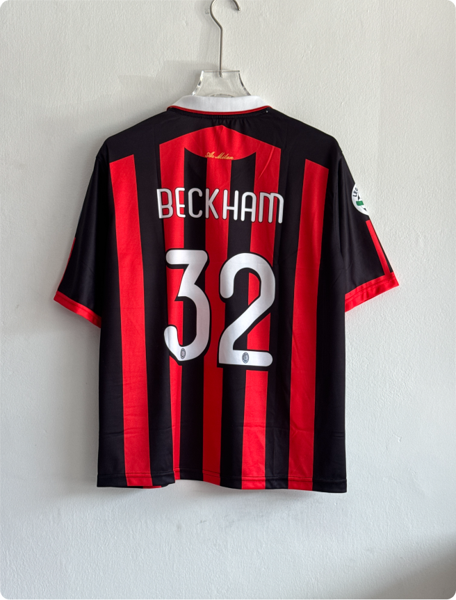 ACMILAN 2009-10 HOME KIT MALDINI FIVESLEEVE POLO