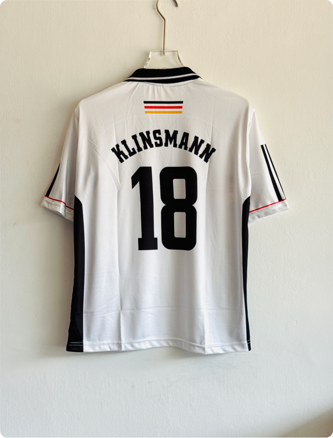 GERMANY 1998 HOME KIT KLINSMANN FIVESLEEVE POLO