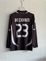 REAL MADRID 2006-07 AWAY KIT BECKHAM FULLSLEEVE POLO EMBROIDERY PREMIUM