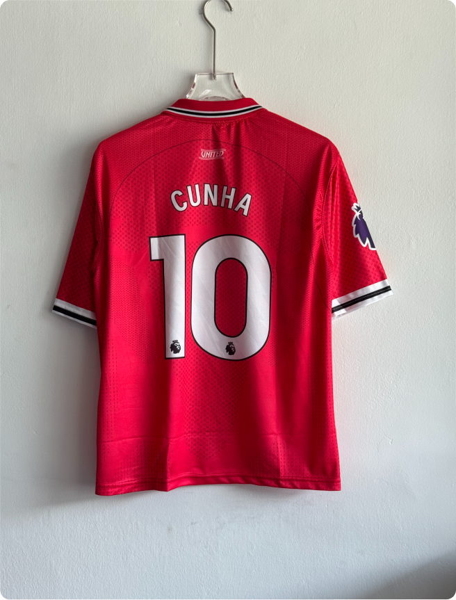 MANCHESTER UNITED 26-27 HOME KIT CUNHA FIVESLEEVE POLO