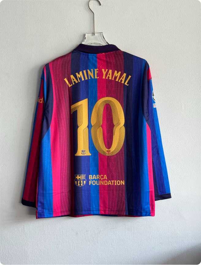 BARCELONA 26-27 HOME KIT YAMAL OVERSIZED FULLSLEEVE POLO