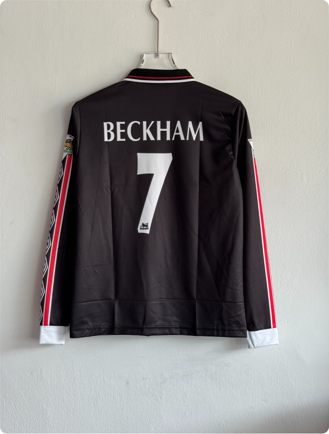MANCHESTER UNITED 1998-99 THIRD KIT BECKHAM FULLSLEEVE POLO EMBROIDERY