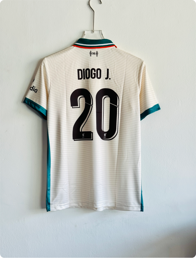 LIVERPOOL 2021-22 AWAY KIT DIOGO J. POLO EMBROIDERY PREMIUM