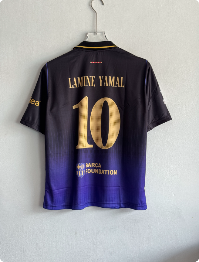 BARCELONA 26-27 AWAY KIT YAMAL FIVESLEEVE POLO