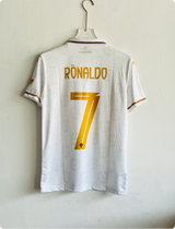 PORTUGAL 25-26 WHITE KIT RONALDO POLO EMBROIDERY PREMIUM