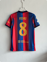 BARCELONA 26-27 HOME KIT PEDRI EMBROIDERY PREMIUM