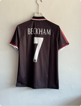 MANCHESTER UNITED 1998-99 BLACK KIT BECKHAM POLO EMBROIDERY PREMIUM
