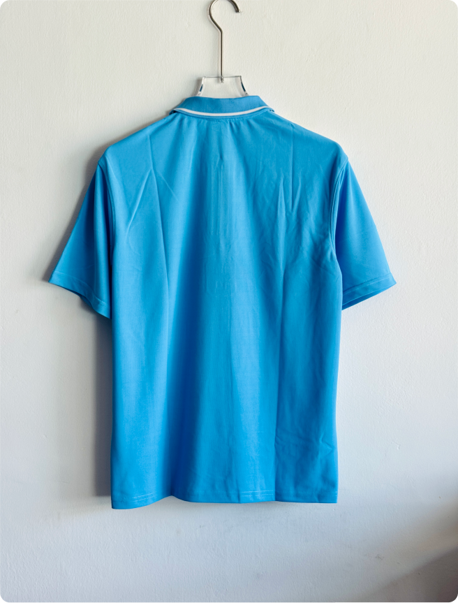 TSHIRT MANCHESTER CITY POLO EMBROIDERY WITH ZIP PREMIUM