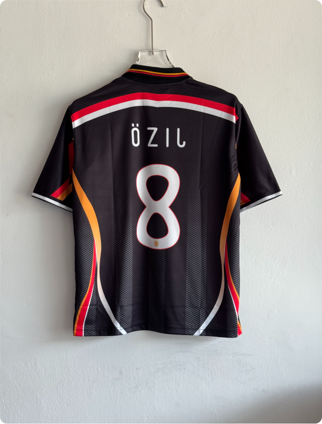 GERMANY BLACK SPECIAL EDITION FAN-MADE KIT OZIL FIVESLEEVE POLO